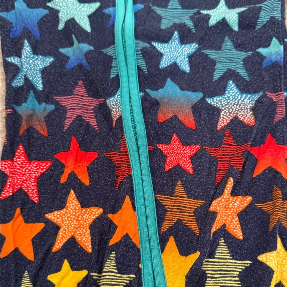 Little sleepies rainbow star zippie